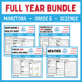 Science - Manitoba Grade 5 - Full Year Bundle - Clusters 1, 2, 3, 4