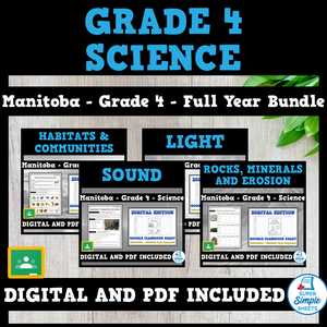 Science - Manitoba Grade 4 - Full Year Bundle
