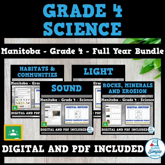 Science Manitoba Grade 4 Full Year Bundle Super Simple Sheets Science manitoba grade 4 full year bundle super simple sheets