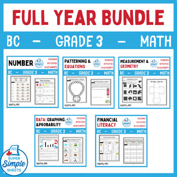 BC Math Grade 3 Full Year Bundle