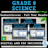 Saskatchewan Grade 8 Science - Full Year Bundle - GOOGLE/PDF INCLUDED