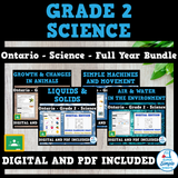 NEW 2022 Curriculum! Ontario Grade 2 Science Bundle - FULL YEAR BUNDLE