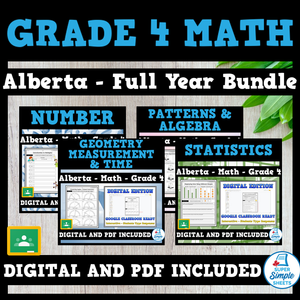 Grade 4 - Alberta Math - Full Year Bundle NEW 2022 Curriculum