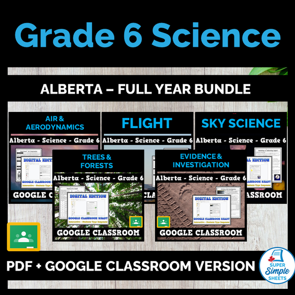 Science - Alberta Grade 6 - FULL YEAR BUNDLE