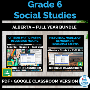 Alberta Grade 6 Social Studies Bundle - Democracy: Action and Participation