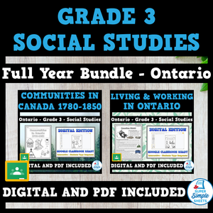 Ontario - Grade 3 - Social Studies - FULL YEAR BUNDLE *NEWLY UPDATED!*
